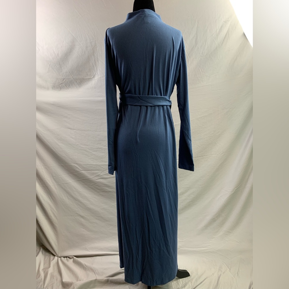 Ribbed Knit Wrap Knot Side Dress - Picture 7 of 9
